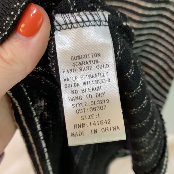 She + Sky | Cold Shoulder Striped Sweater - Picture 4 of 4